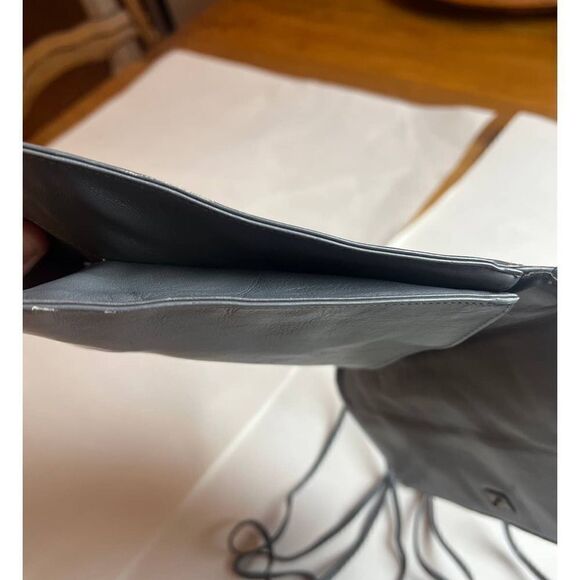 Louis Feraud Grey Leather Crossbody Bag - Picture 7 of 7